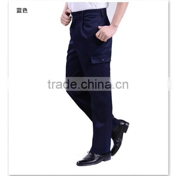 Juqian 2016 Factory Price New Mens Working Uniform Poly Cotton Cheap Cargo Uniform Work Pants With Side Pockets photo-2
