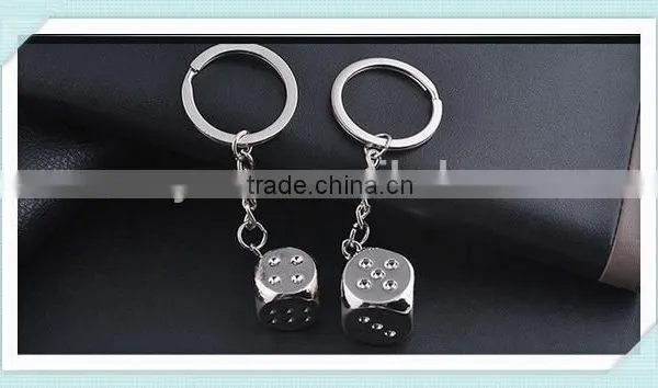 3D Dice Keychains Novelty Metal Keyrings Gifts photo-5