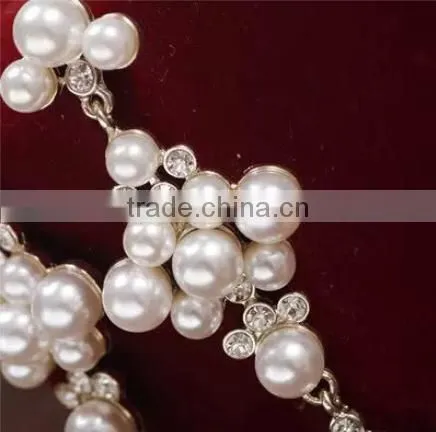 NEW Fashion Diamond Alloy Imitation Pearl Sut Earring photo-5