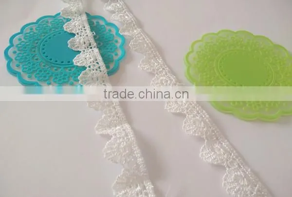 High Quality 2cm Embroidered Trimming Lace Decorative Laces Dress Fabric for Wedding photo-2