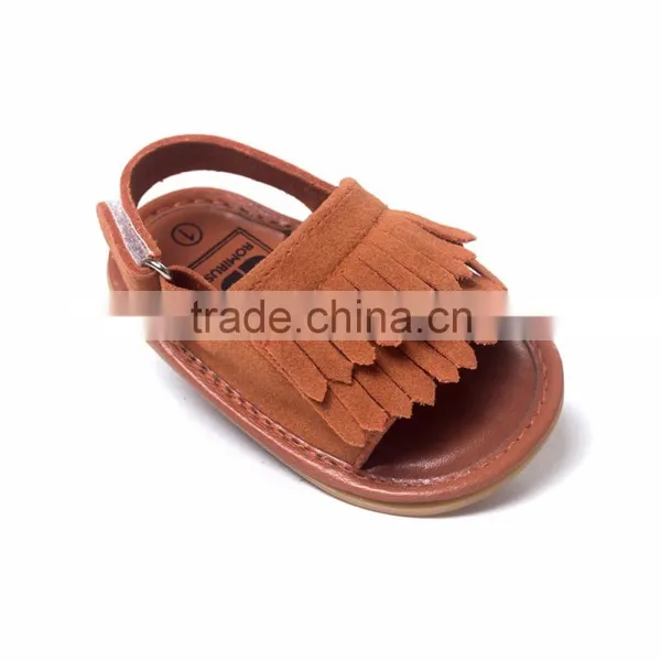 2016 New Summer Candy Color Baby Tassel Baby Leather Sandal Soft Sole Infant Girls and Boys Shoes photo-4