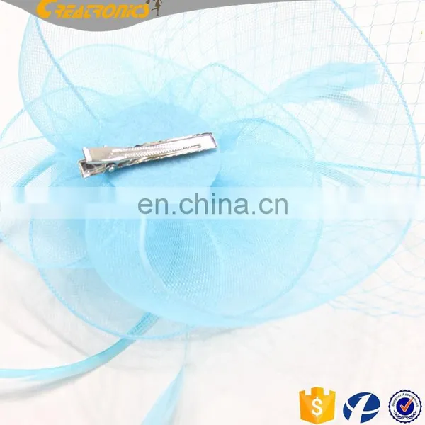 Classic Fashion Head Piece Bridal Hair Clip Women Mini Top Hat Feather Fascinator Wholesale photo-3