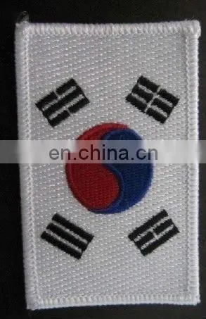 Customized National Flag 100% Embroidery Patches With Iron-on photo-2
