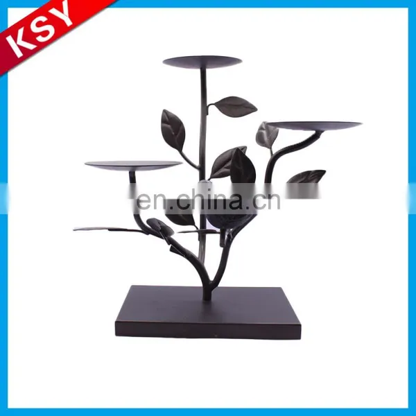 Best Selling Fine Workmanship Metal Tree Hold Custom Hanging Lantern Candle Holders Base For Wine Bottle photo-5
