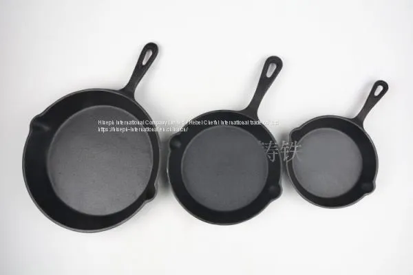 Hiseph Cast Iron Pan Skillet 3 Set With Handle HS-2 photo-3