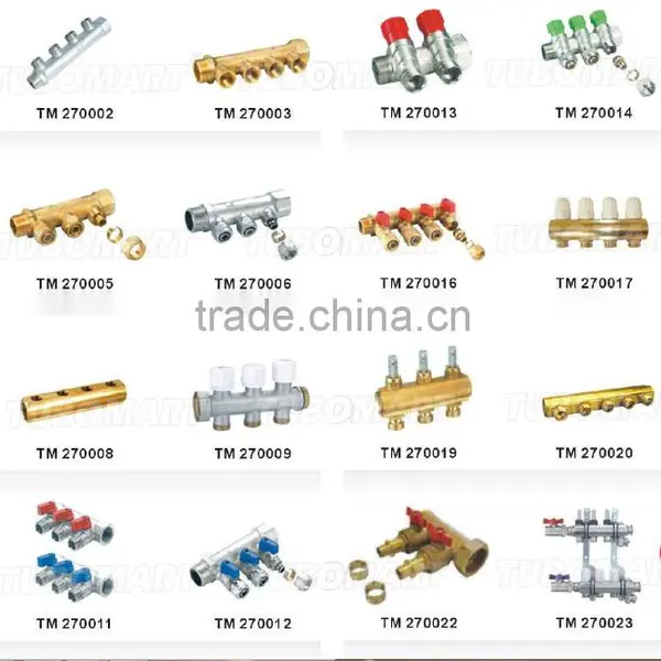 Reasonable Price Pex Gas Pipe Manifold Brass 3 Valve Manifold for Pex al Pex Pipe photo-6