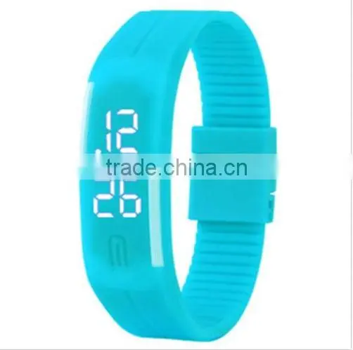 Womens Date Rubber LED Waterproof Bracelet Watch Digital Sport Wrist Watch photo-5