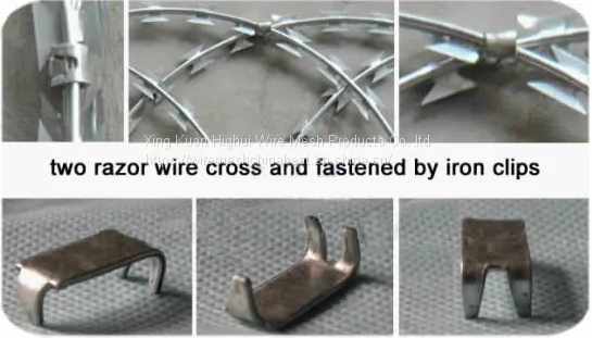 High Security Razor Wire Hot Dipped Galvanized Concertina Garden Fence With Razor Clips photo-4