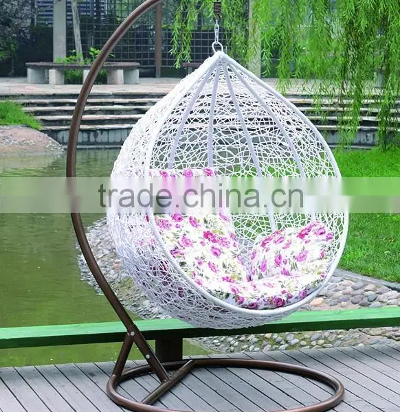 Modern UV Resistant and Waterproof Outdoor Furniture and Wood Material PE Rattan Swing Chair PRC14845 photo-2