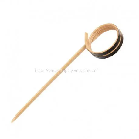 Looped Skewers Bamboo Musubi Friendly Bamboo Knotted Bamboo Ring Picks Disposable Bamboo Appetizer Bamboo Knot Wooden Skewers
