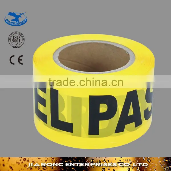 Low Factory Price Non Adhesive Hazard Warning Tape With Word Prohibido el Paso OP013-14