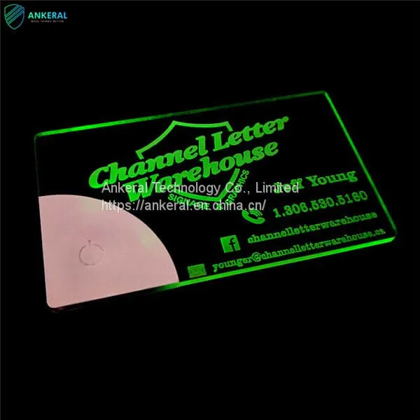 Color Printing LED Luminous Acrylic Business Card US Top 10 Super Welcomed Gifts photo-2