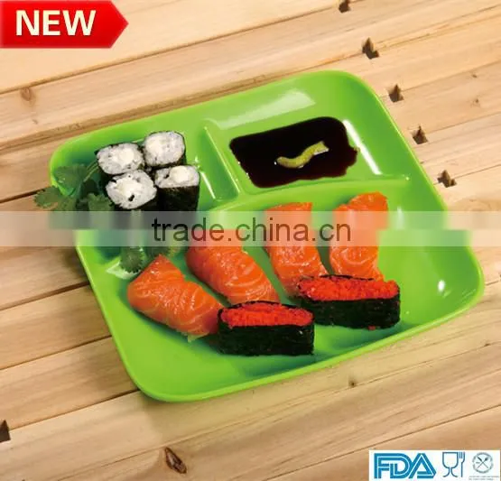 High Quality Food Grade 7"silicone Dinner Plate 3 Compartment Dinner Plate photo-2
