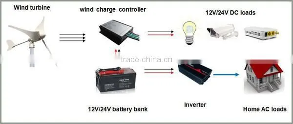 300W Horizontal Small Wind Power Generator photo-6