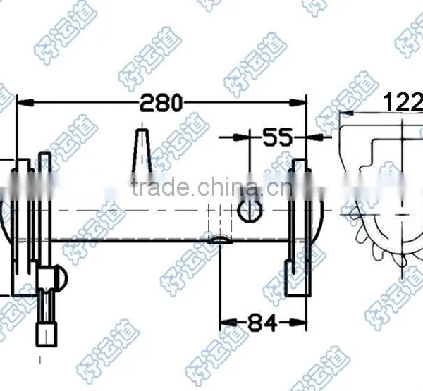 08149 Truck Hot Sale Standard Double L Sliding Webbing Winch photo-2