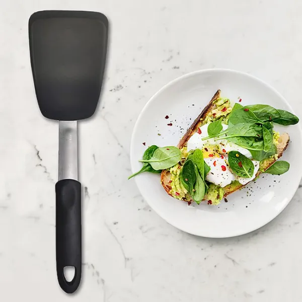 Kitchen Accessories Home and Kitchen Cookware Sets Flexible Rubber Kitchen Cooking Utensil Egg Turner Pancake Flippers Pile Turner