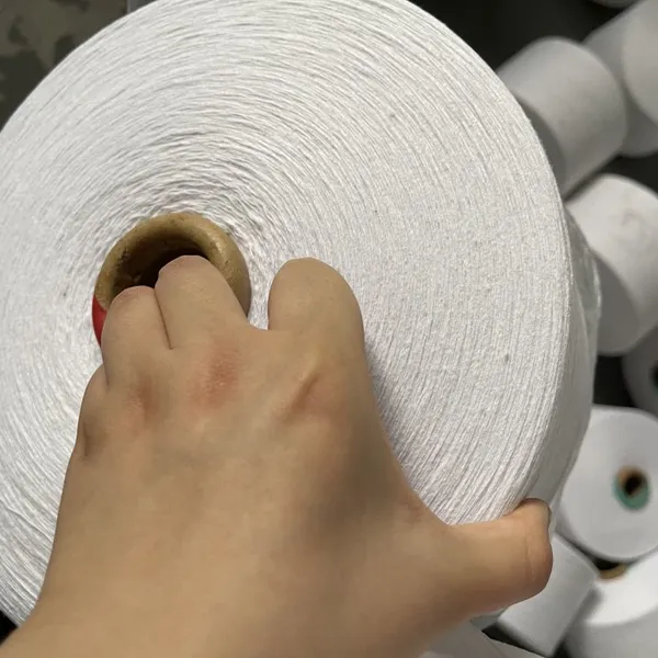 Ne8s Bleached White Recycled Cotton Yarn for Knitting to Ukraine Market photo-3