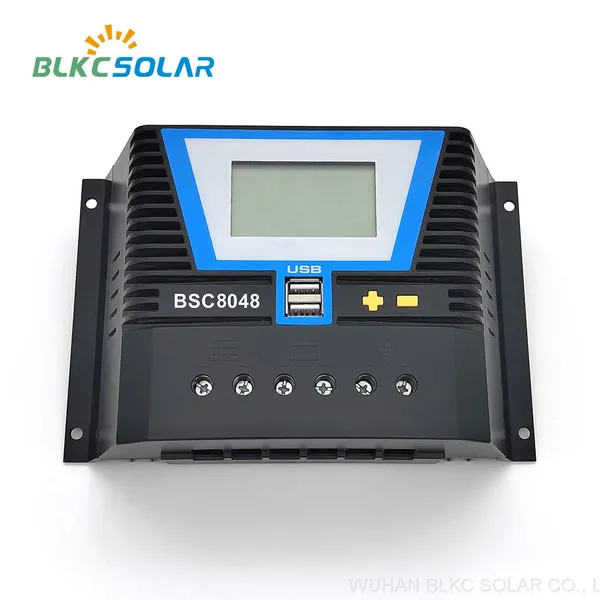 BSC8048 Intelligent PWM 80A Solar Panel and Battery Charge Controller 12V 24V 36V 48V Auto with Two USB