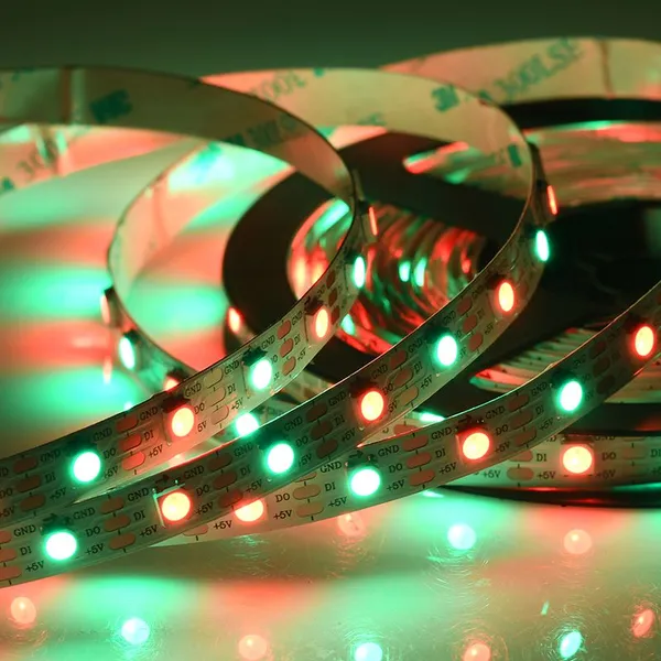 Addressable High Intensity RGB LED Strip WS2812B SK6812 LC8812B Waterproof Pixel Smart Control High Speed Transmission LED Strip photo-2