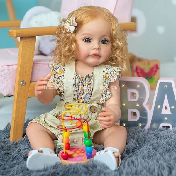 New 22-inch Cute Realistic Reborn Doll Girl Soft Full Body Enamel Baby Doll photo-5