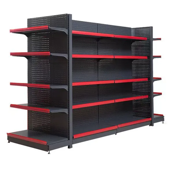 Grocery Store Shelving Steel Panel Storage Rack Goods Display Shelves photo-2