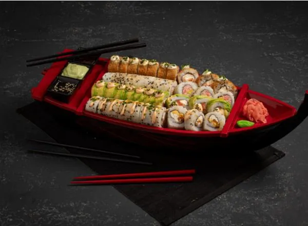 Quality Food Grade Japanese Style Reusable ABS Sushi Boat for Restaurant