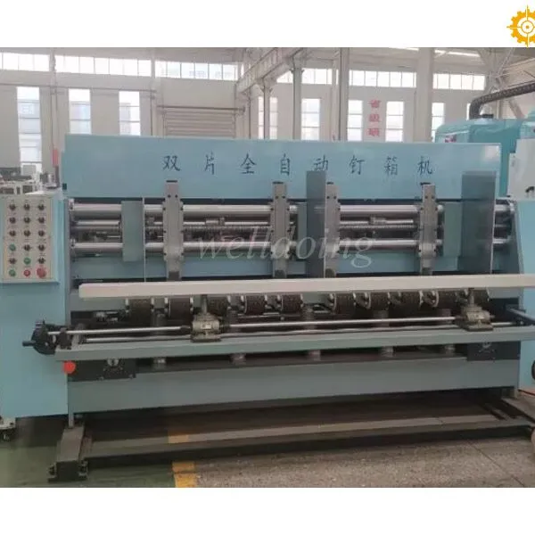 Furit & Vegetable carton box folding gluing making machine photo-2