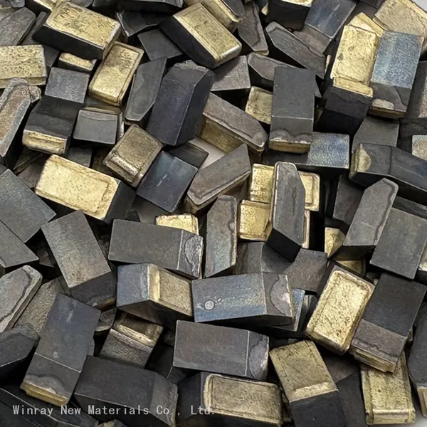 Shear Cut Carbide Saw Tips 1.5mm Thickness 88-92HRA Silver Brazing Grade for Industrial Saw Blade Manufacture