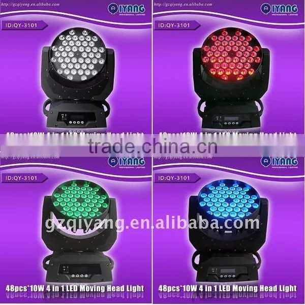 QY-3101 48pcs*10W RGBW 4 IN1 Ktv Led Moving Head Light