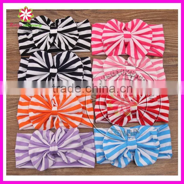 Baby Cotton Stripe Headband, Cotton Hairband, Baby Cotton Elastic Hair Band photo-3