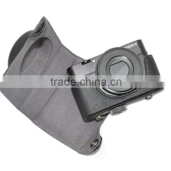 JJC Camera Bag PU Leather Case for SONY RX100 Black Dslr Camera photo-3