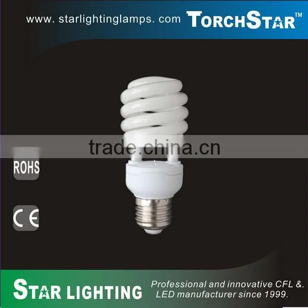 15W E27 CFL T2 Half Spiral Bulb
