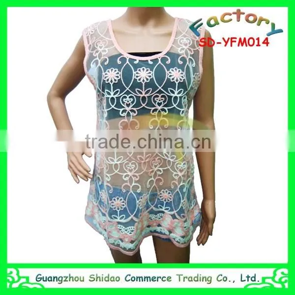 Women Blouses Summer Tank Tops Designs Embroidery Blouses photo-6