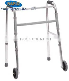 One-Button Folding Walker With 5'' Castors Walking Aids for Disabled
