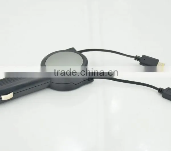 New Design Protable 3.1A Car Battery Charger With Double Retractable Built-in Cable for Iphone/samsung/Type-C/htc/blackberry photo-4