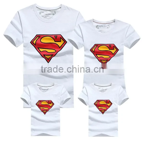 Pure Cotton Short Sleeve Parent-child Outfit Lovers T-shirts photo-4