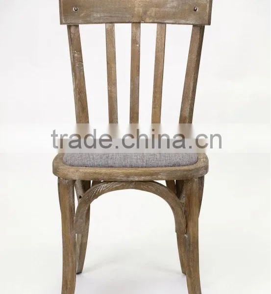 Antique French Style Fabric Seat Dining Table and Chair/ Restaurant Dining Sets(CH-272-OAK,DT-413-OAK) photo-3