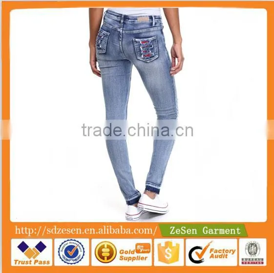 China Clothing Manufacturer Jeans Wholesale Price For Women photo-6