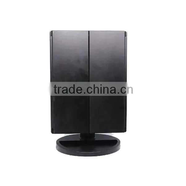 Newest Touch Sensor Usb Directly Charging Lighted Vanity Table Mirror With 3 Sides photo-2
