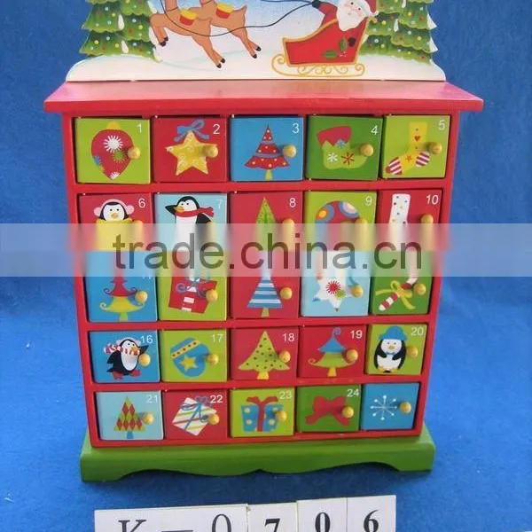 Wooden Christmas Calendar Box