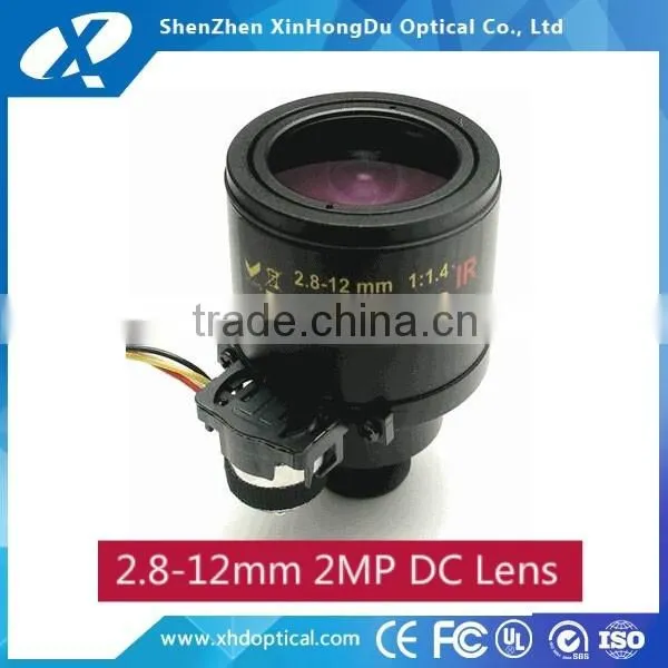 Factory Price 1/2.7''nch F1.4 Mega Pixels Manual Cctv Zoom Lens 2.8-12mm Photographic Lenses