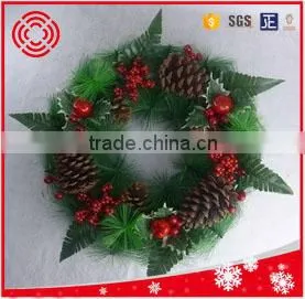 Pine Needle Artificial Christmas Wreath for Home Decor photo-2