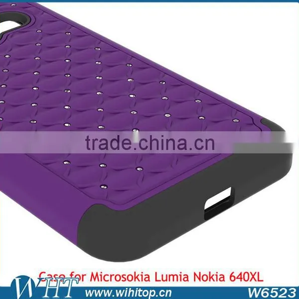 Starry Diamond Silicone+PC Phone Cover for Nokia Lumia 640 XL, Shockproof for Lumia 640 XL Hybrid Case photo-6