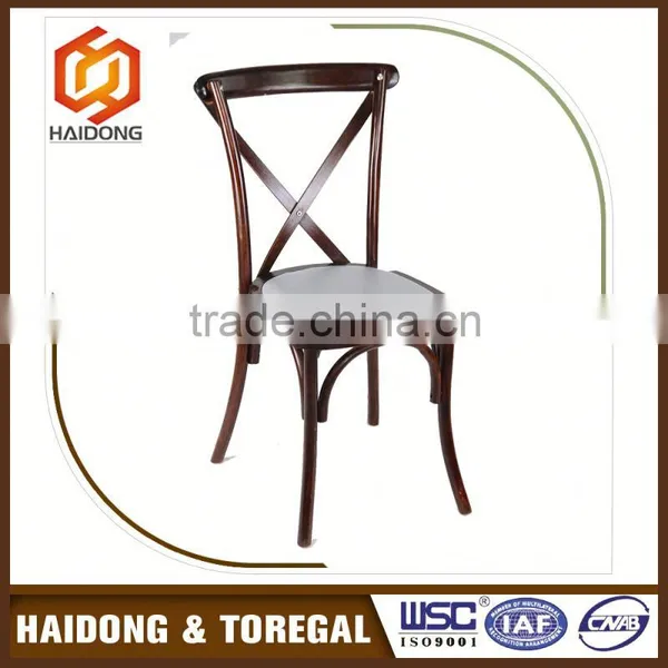 No Complain Professional Design Beech Wooden Cross Back Chair photo-3