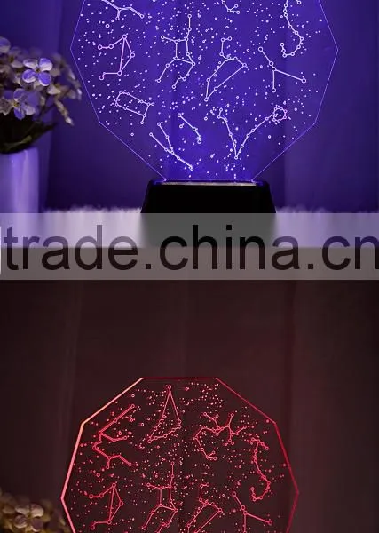 Telesthesia Acrylic + 3d Optical Illusions Led Rectangle Lighted Display Base Multi Color Changing Night Light Lamp photo-3