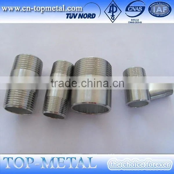 China Exporter Stainless Steel Sch80 Npt Thread Nipple photo-2