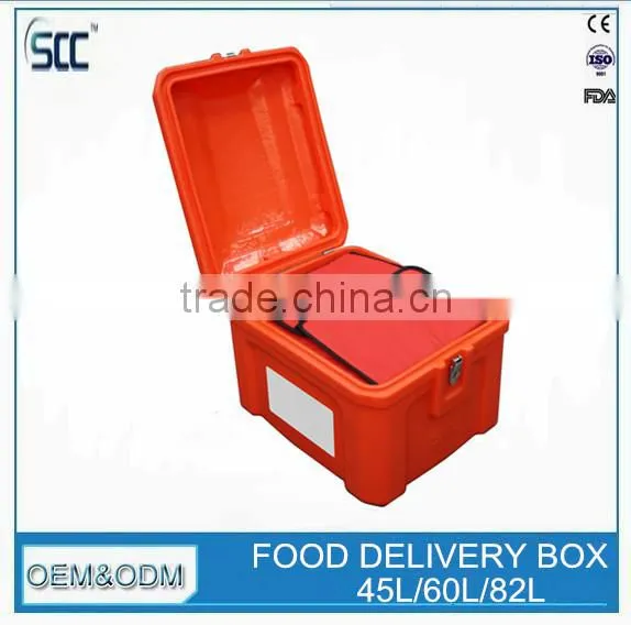 60L Orange Scooter Box for Food Delivery, Delivery Box for Food, Food Delivery Box photo-2