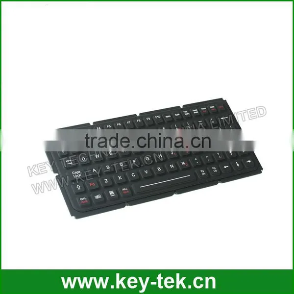 IP65 Rear Panel Mounting Silicone Keyboard With PS/2 Interface photo-2