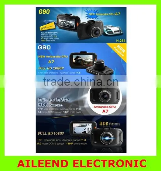 Mini Ambarella A7 G90 2.7" LCD 30fps 1080P Car DVR Full HD Camera HDR 170 Wide Angle G-sensor Night Vision 13MP Photo SOS Key photo-6