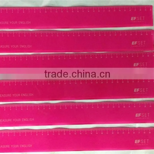 High Quality Plastic Ruler OEM Logo Design Colorful Printing Plastic Ruler 30cm photo-2